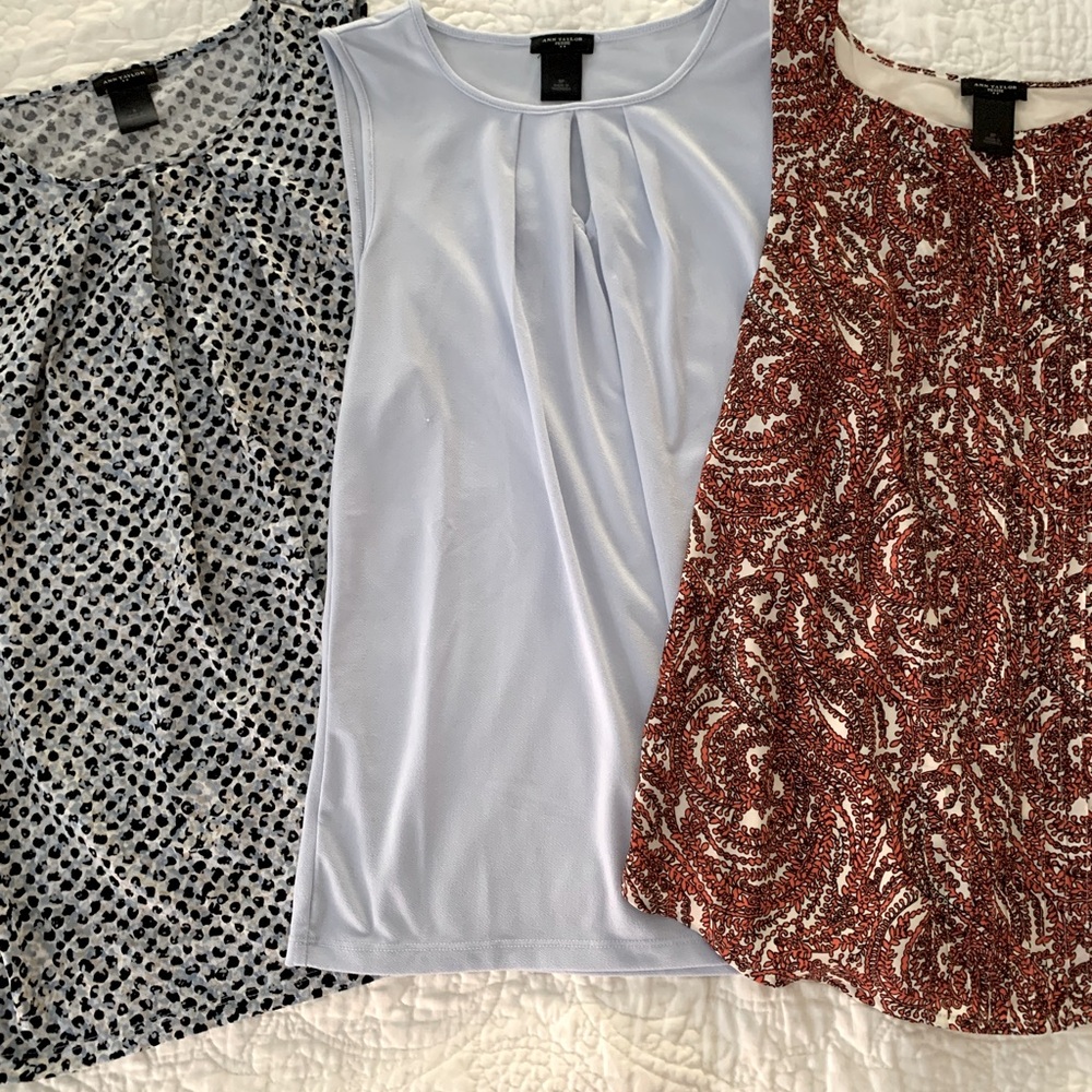 Ann Taylor Sleeveless Blouses - Set of 3